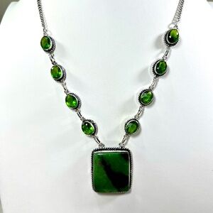 Ruby Zoisite 925 Gemstone Necklace